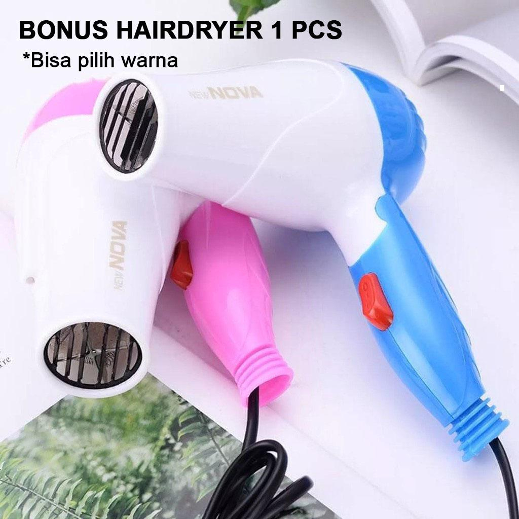 ZILLO Catok Rambut BONUS Hairdryer Catokan Infrared Anti Merusak Rambut Ion Negatif Catokan 2in1 Original