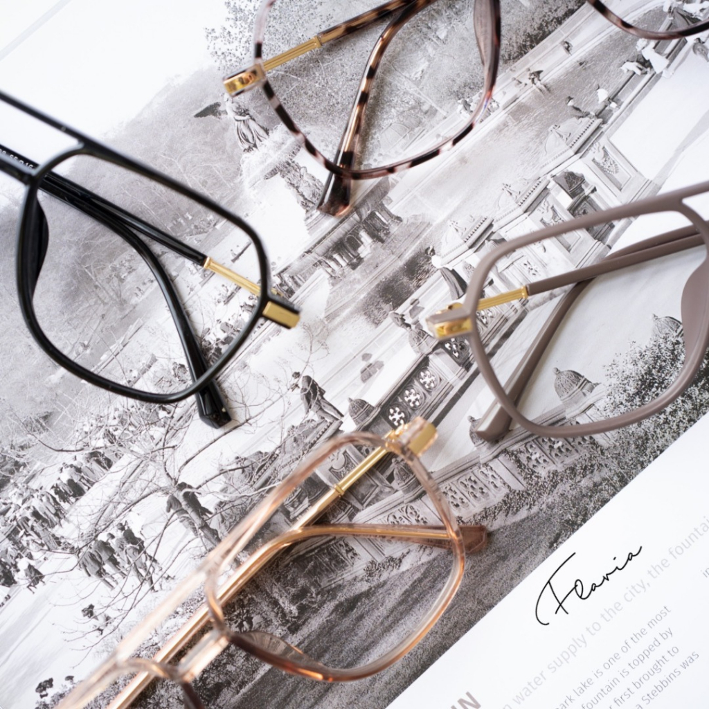 Flavia Eyewear - Kacamata Harper Elastic Unisex (custom minus, photochromic, blueray, bluechromic dan photobrown)