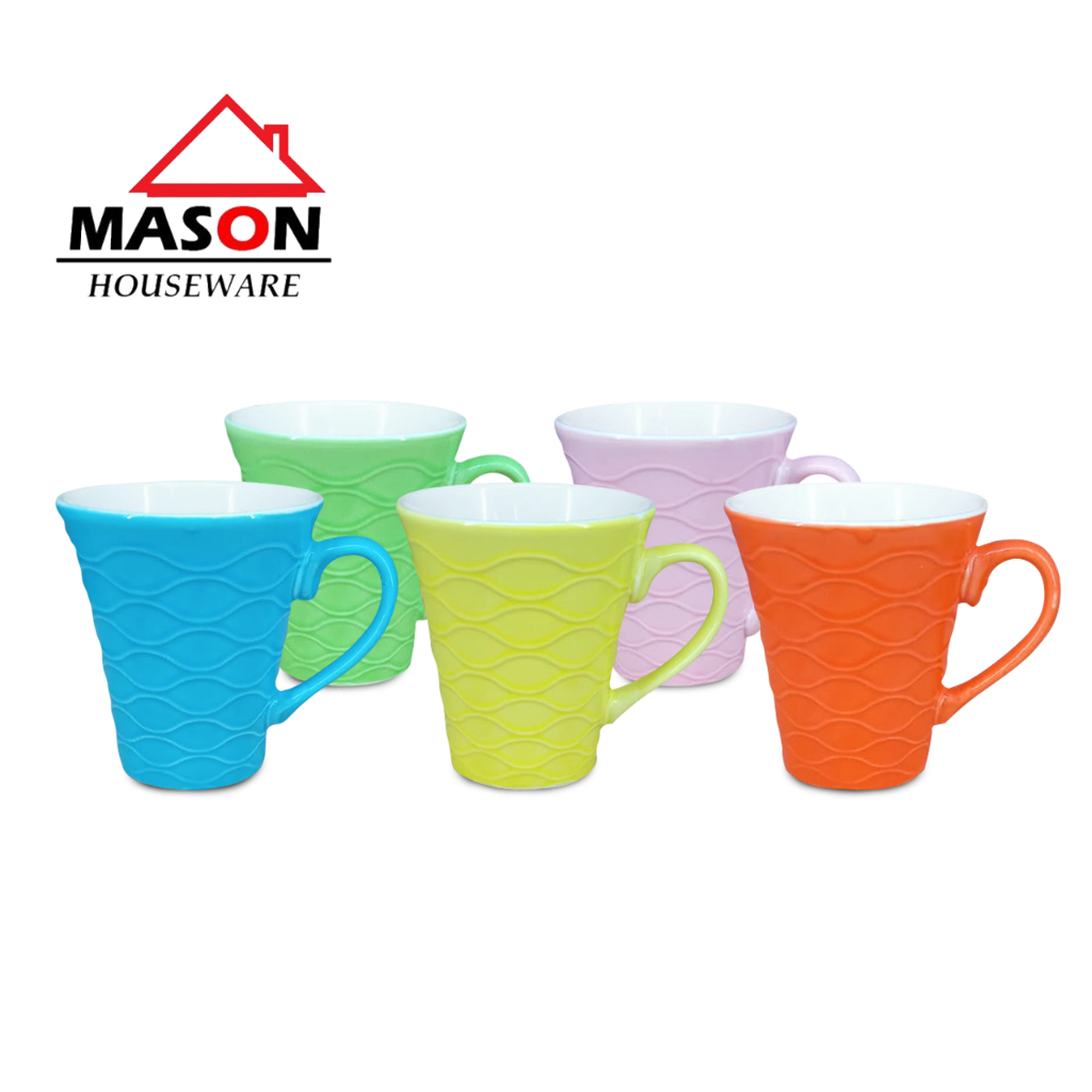 Mason GELAS KERAMIK ANAK/ MUG KERAMIK MINI MOTIF GELOMBANG