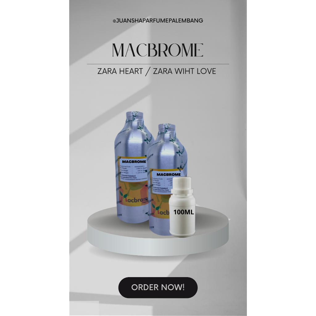 BIBIT PARFUME MURNI / ZARA HEART - Z4R4 W1TH L0V3/ MACBROME /REPACK / 250ML