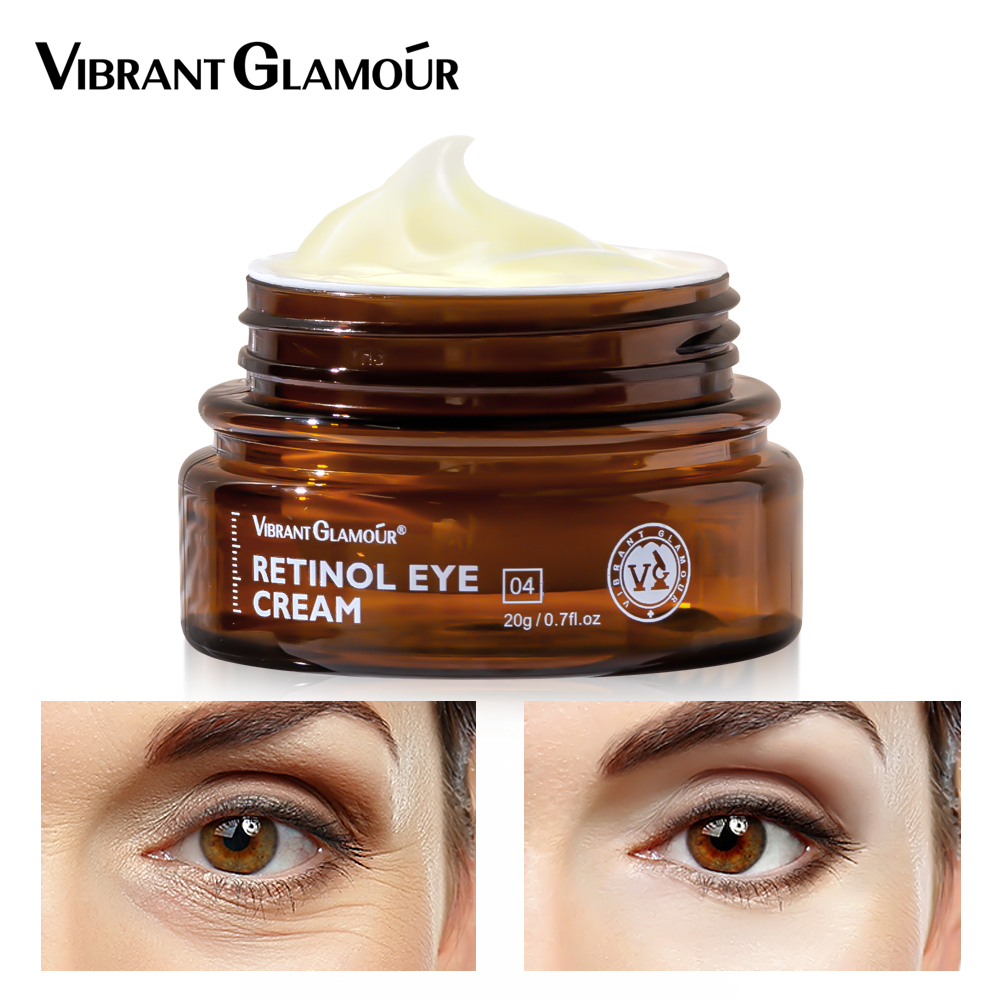 【BPOM】VIBRANT GLAMOUR Retinol Firming Eye Cream Hyaluronic Acid Anti Aging Moisturizer Remove Wrinkle Whitening Anti-puffiness Reduce Dark Eye Repair Serum 20g Treatment Mata