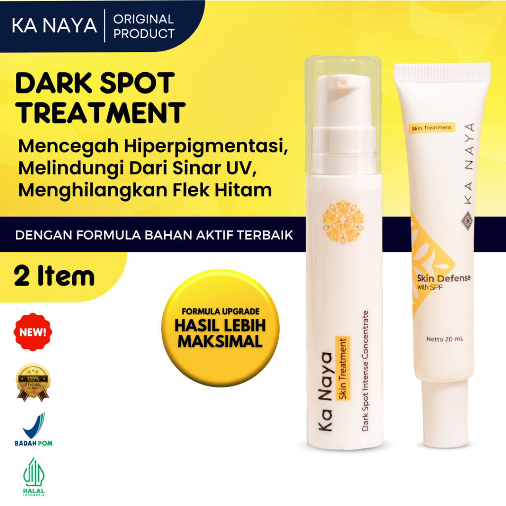 KA NAYA Paket Dark Spot - Serum dan Cream untuk Flek Hitam Membandel dan Wajah Cerah