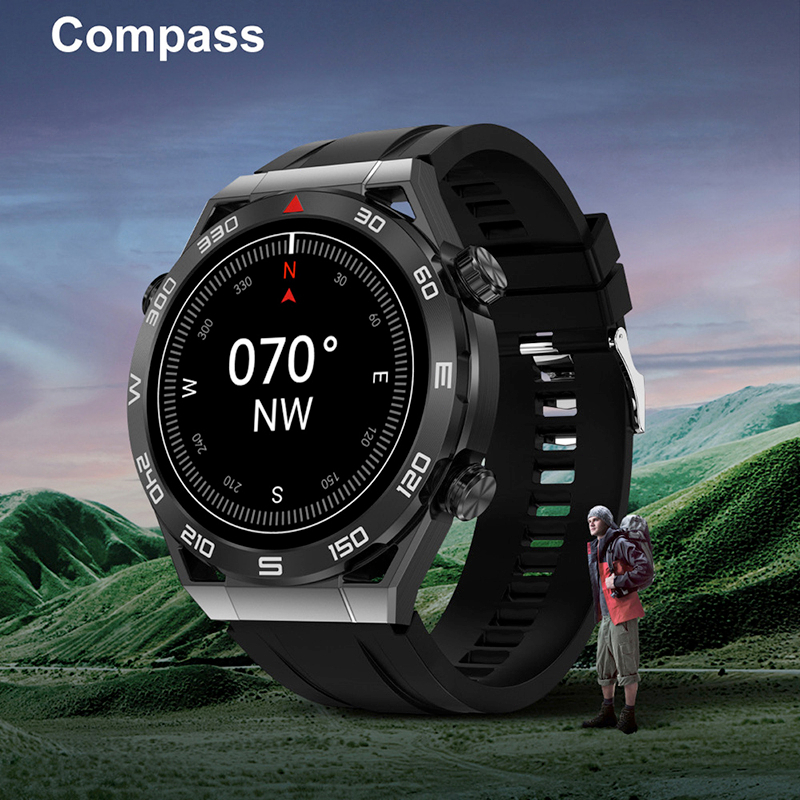 DT NO.1✅DT UltraMate 1.5inch Jam Tangan Pintar Pria Men Compass/GPS+NFC BT Call Bracelet Health Management Smart Watch