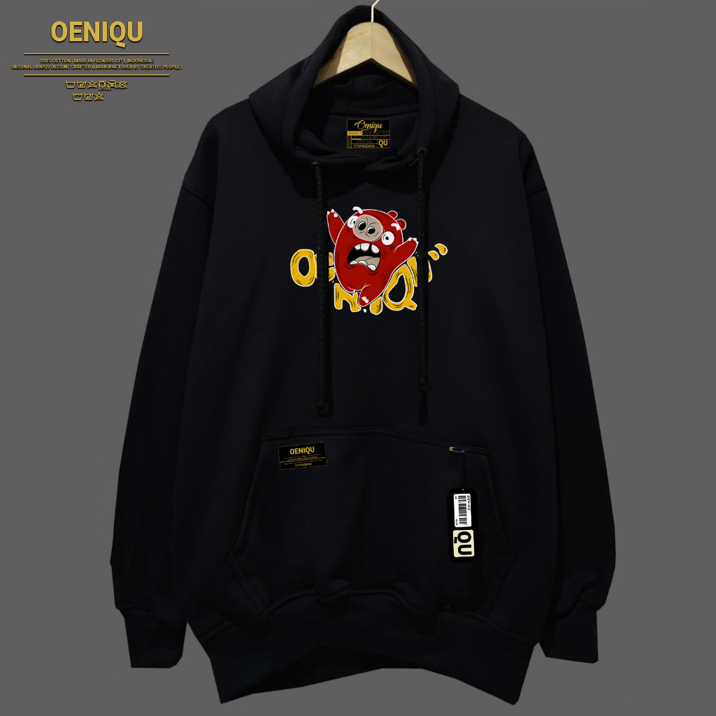 HOODIE PRIA DAN WANITA ORIGINAL OENIQU MOTIF MINION RED