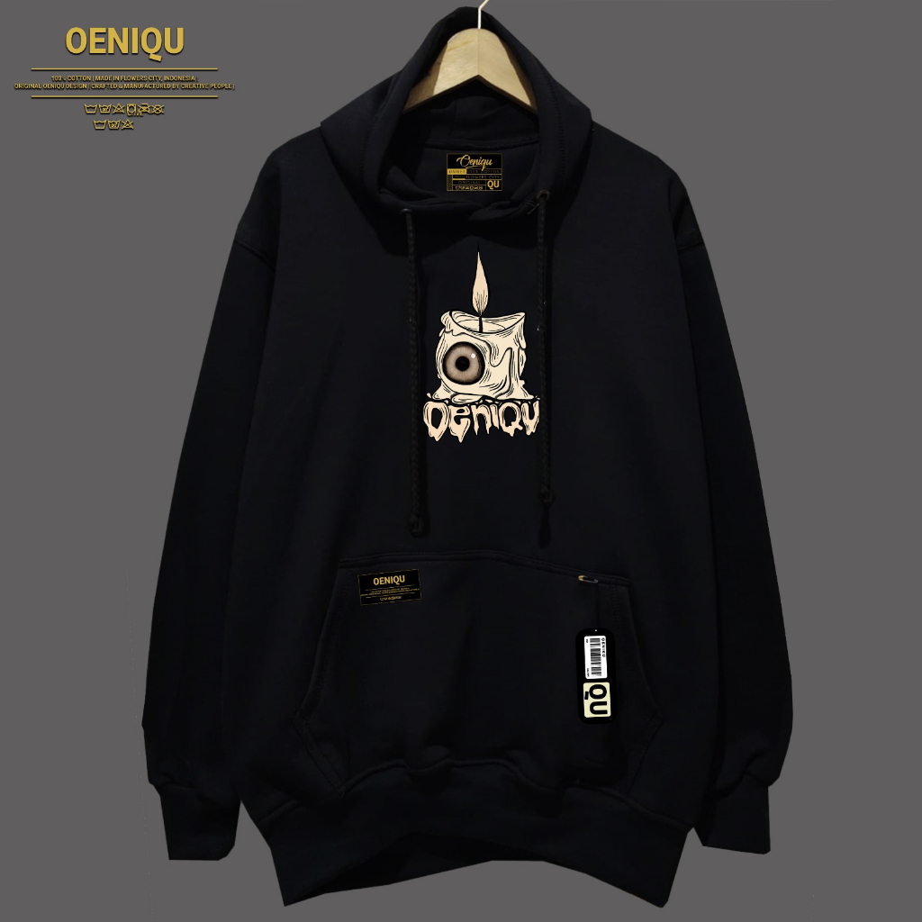 HOODIE PRIA DAN WANITA ORIGINAL OENIQU MOTIF CANDLE EYES