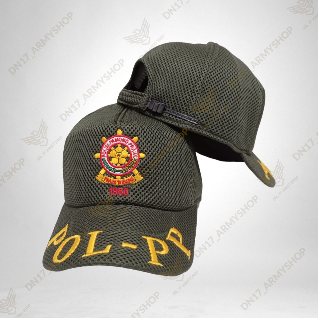 Topi Baseball / Topi Dobelmesh / Topi Pria Wanita Pol PP Hijau Olive Terbaru