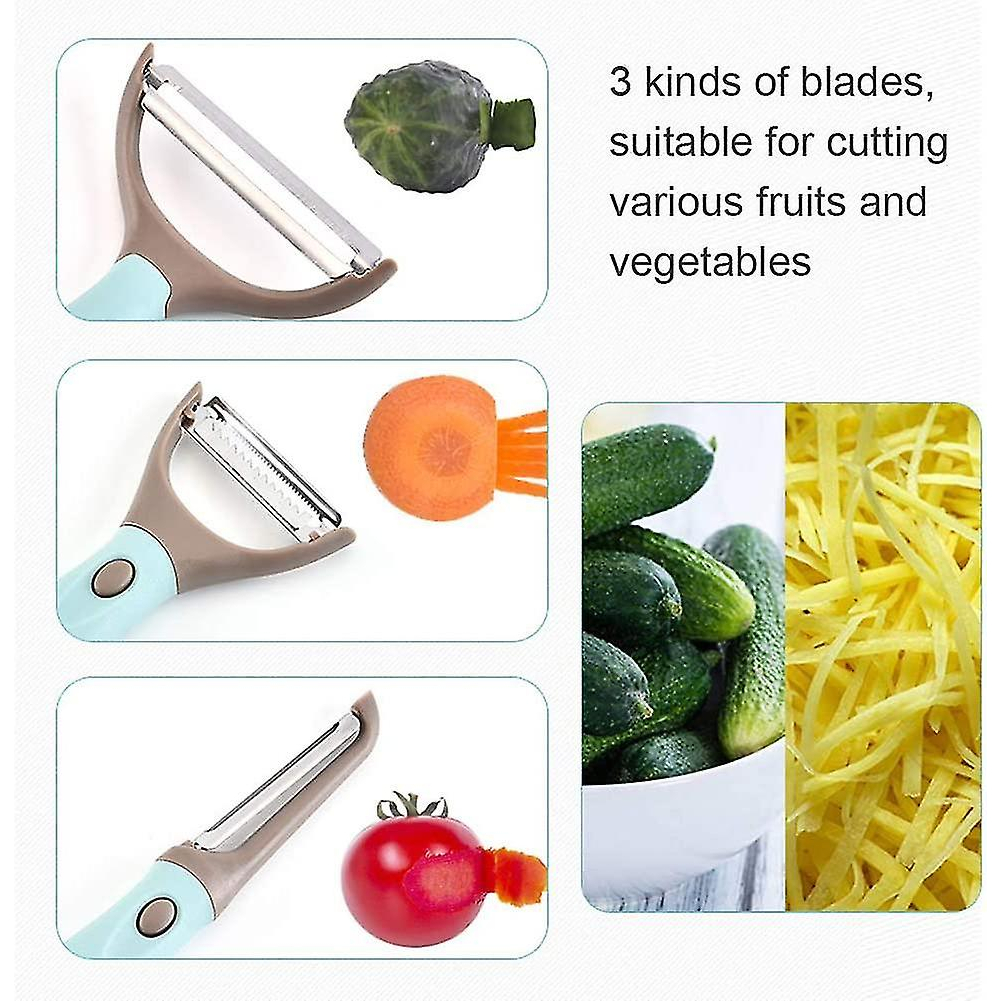 Bei Tuo 3in1 Peeler Stainless Steel - Pisau Pengupas Buah Sayur 0910