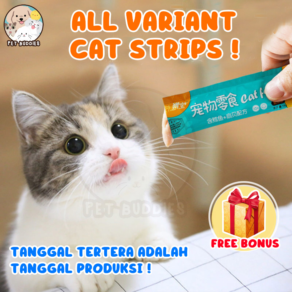 [ALL VARIANT] Cat Strip Liebao Snack Basah Makanan Kucing