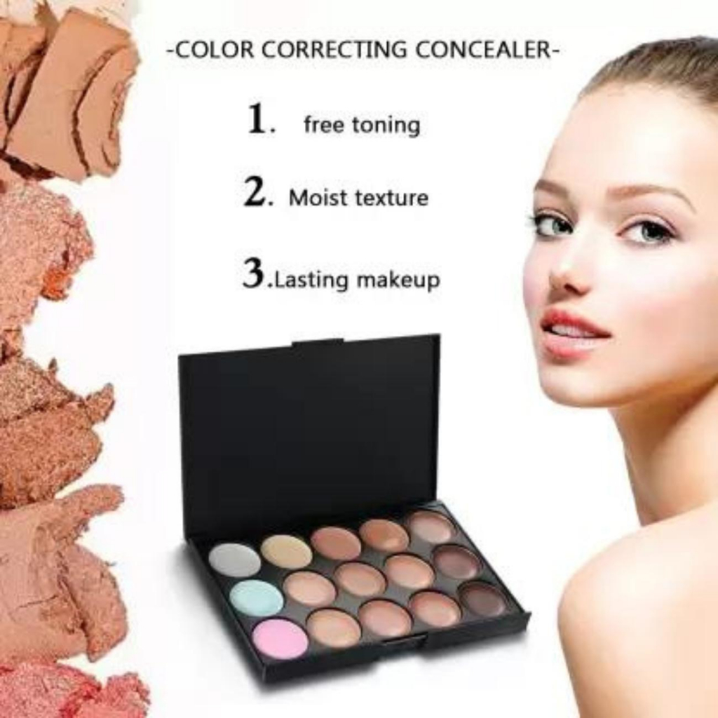 [ORI] Menow Contour Cream Wajah 15 Color Popfeel Palet 15in1