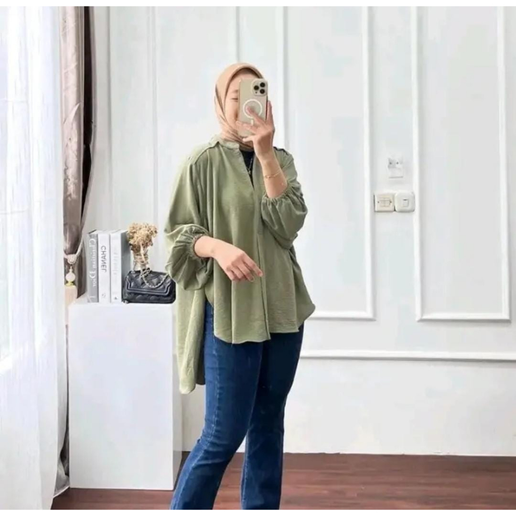 LIVIA BLOUSE OVERSIZE//ATASAN WANITA KOREAN STYLE SR.007