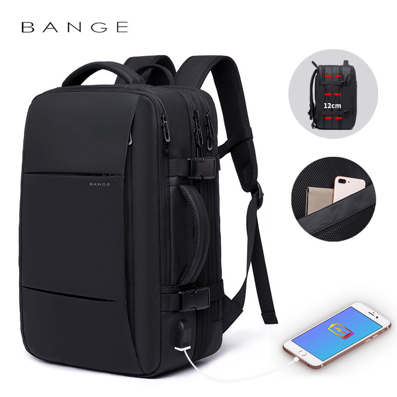 BG1908 45L Tas Bange Ransel Laptop 17&quot; Inch Expandable Travel USB