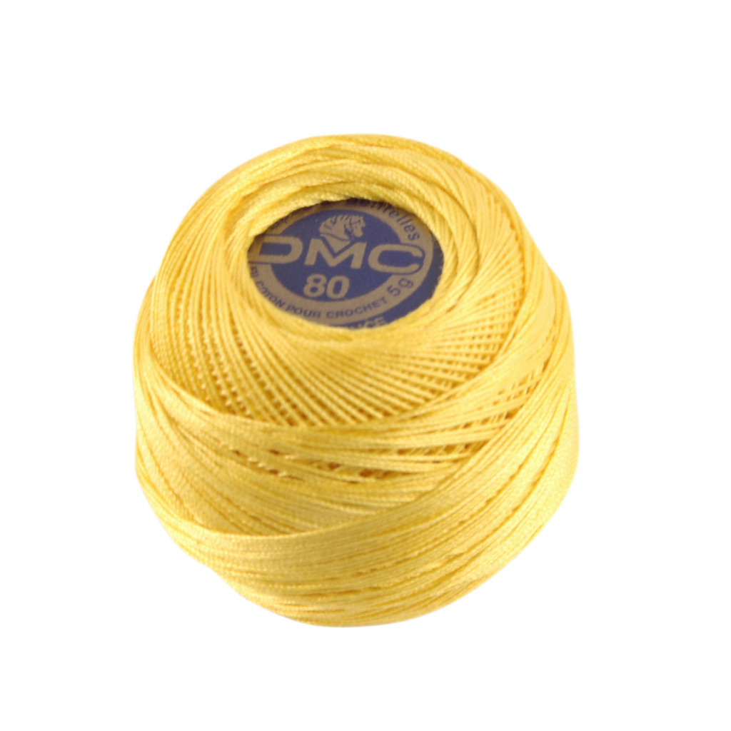 Benang Crochet DMC Special Dentelles size 80 - 743 Medium Yellow Kuning