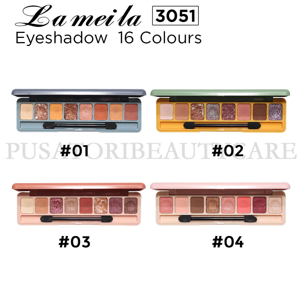 Lameila 3051 Eye Shadow Soft Lasting Pallete 8 Warna