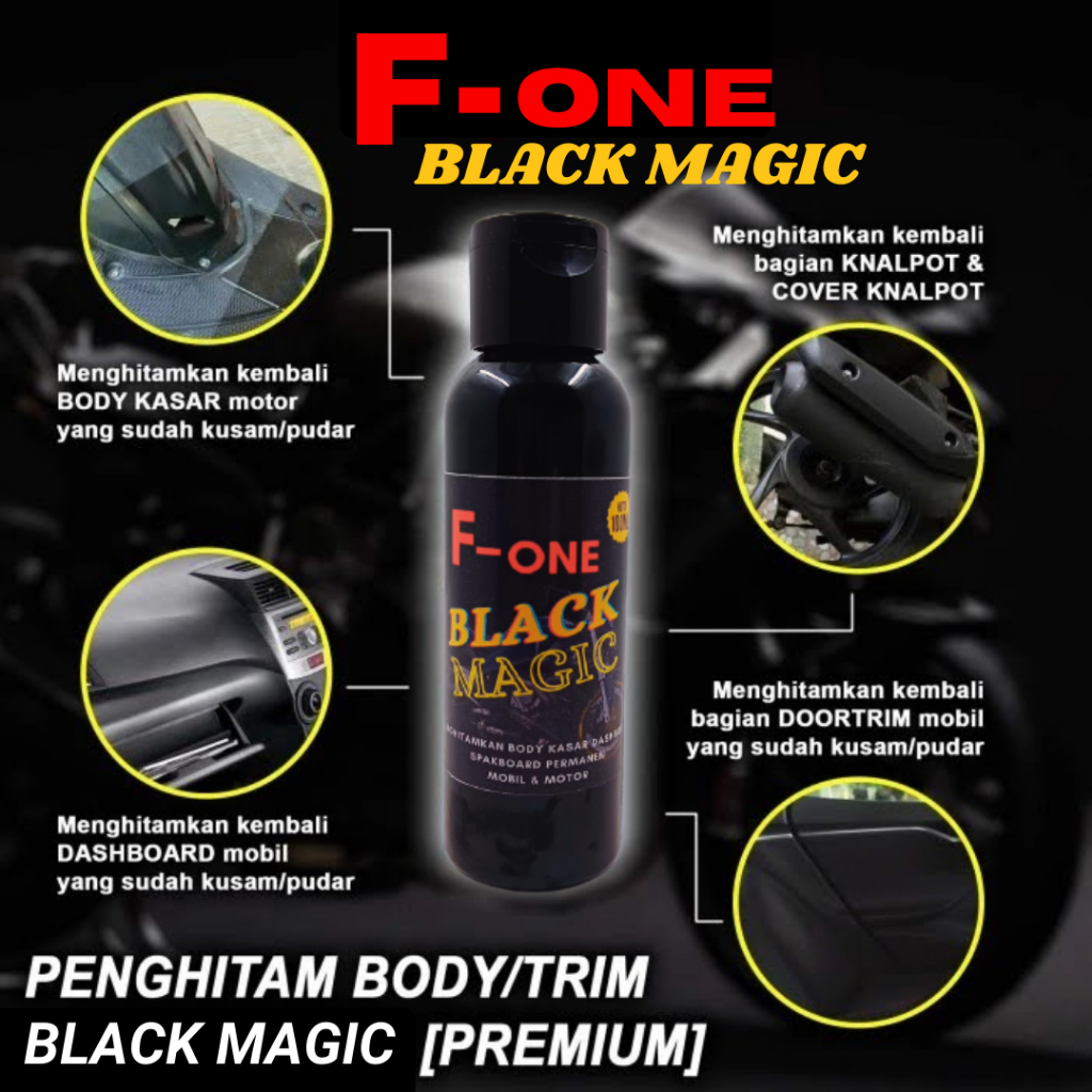 PENGHITAM BODY KASAR BLACK TRIM MOBIL DAN MOTOR HITAM SEPERTI BARU CAIRAN PENGKILAP ISI 100ML