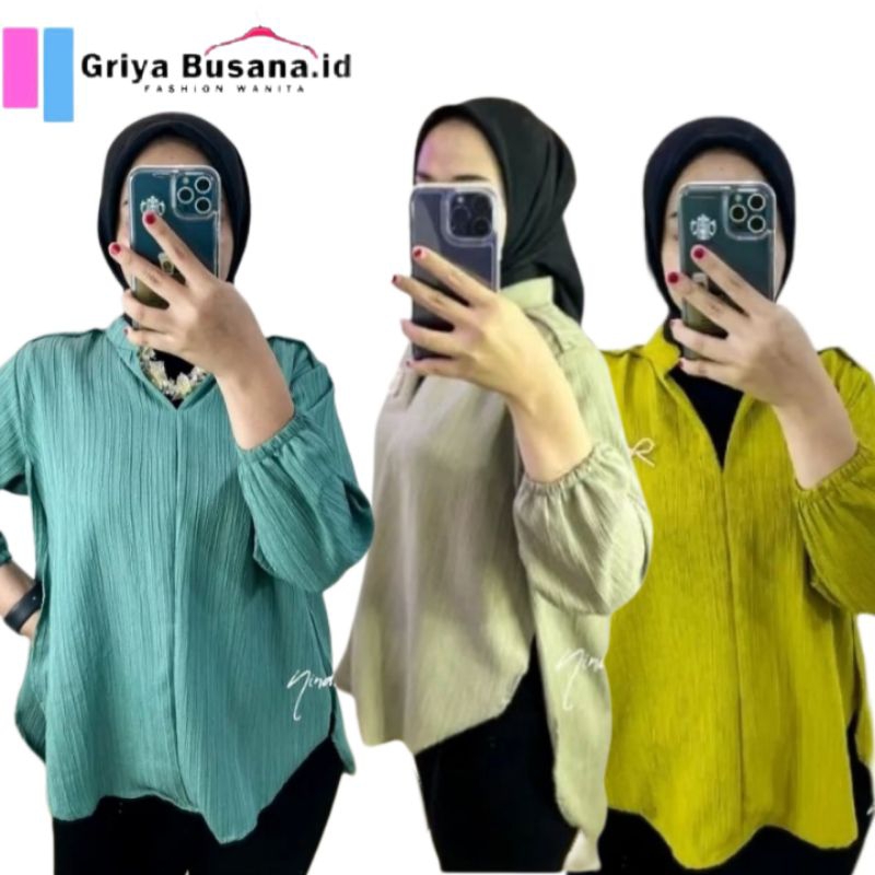 Blouse Bimbo Livia Baby Crush Baju Atasan Wanita Kain Lady Crush