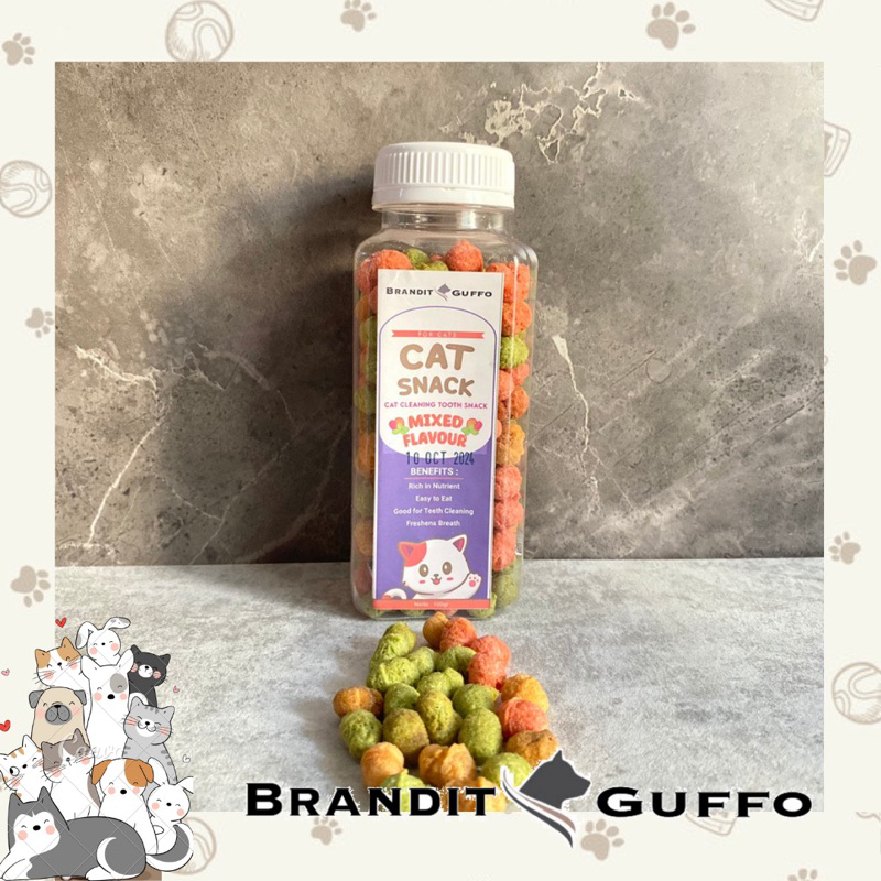 Brandit guffo dental snack kucing catnip cemilan cat perawatan gigi