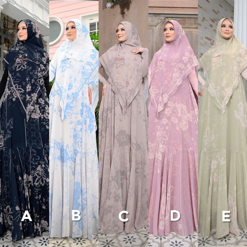 Casanova Adha Series Omeiro Syari By Zulfha Iranda Original Terbaru Gamis Syar'i Ceruty Babydoll Pre