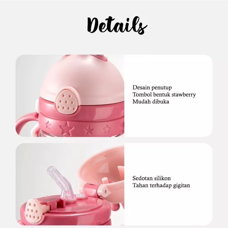 BOTOL MINUM BAYI TRAINING SEDOTAN + TALI / BOTOL MINUM ANAK LUCU MAHKOTA NEW YQ 0101