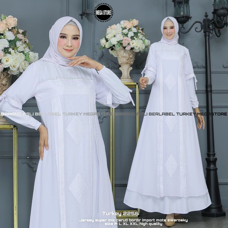 Gamis Abaya Turkey 2256 Mega Store Longdress Busana Muslimah