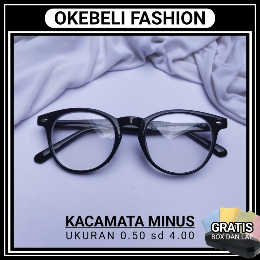 BAYAR DITEMPAT KACAMATA MINUS PRIA WANITA UKURAN 0.50 S/D 4.00 FRE BOX DAN LAP  TERBARU