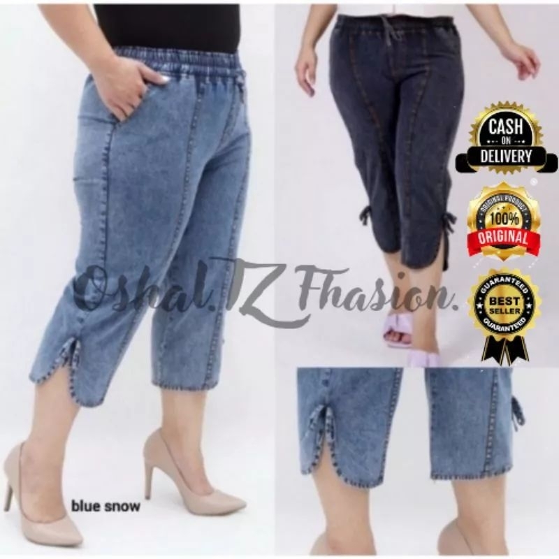 CELANA JEANS WANITA 7/8 DENIM /CELANA PENDEK JINS KEKINIAN