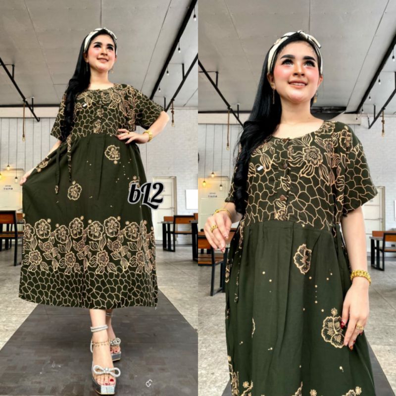 Dress Ibu Hamil Terbaru / Daster Jumbo Wanita 2023 / Dress Chibi Bunga