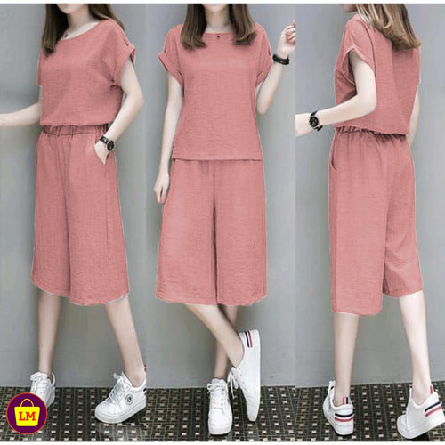 Baju Wanita Stelan Harian BAhan Crinkle