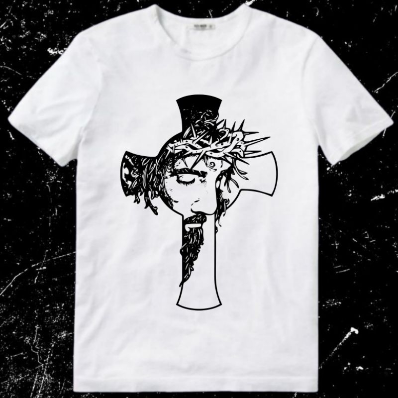 Kaos Baju Tshirt Pria Laki Cowok Cewek Perempuan Unisex Kristen Cristian Jesus JESUS Yesus