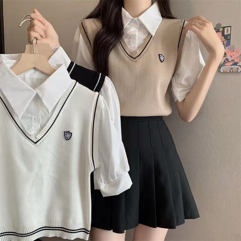 VEST TOP KNIT ATASAN WANITA IMPORT OLD SCHOOL STYLE MX750
