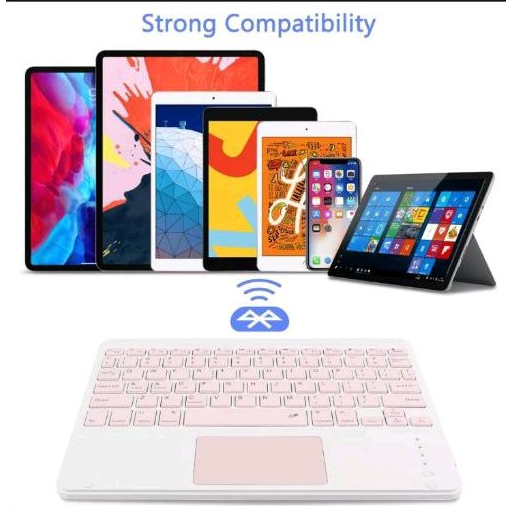 Wireless Bluetooth Keyboard with Trackpad iPad iOS Android Goojodoq