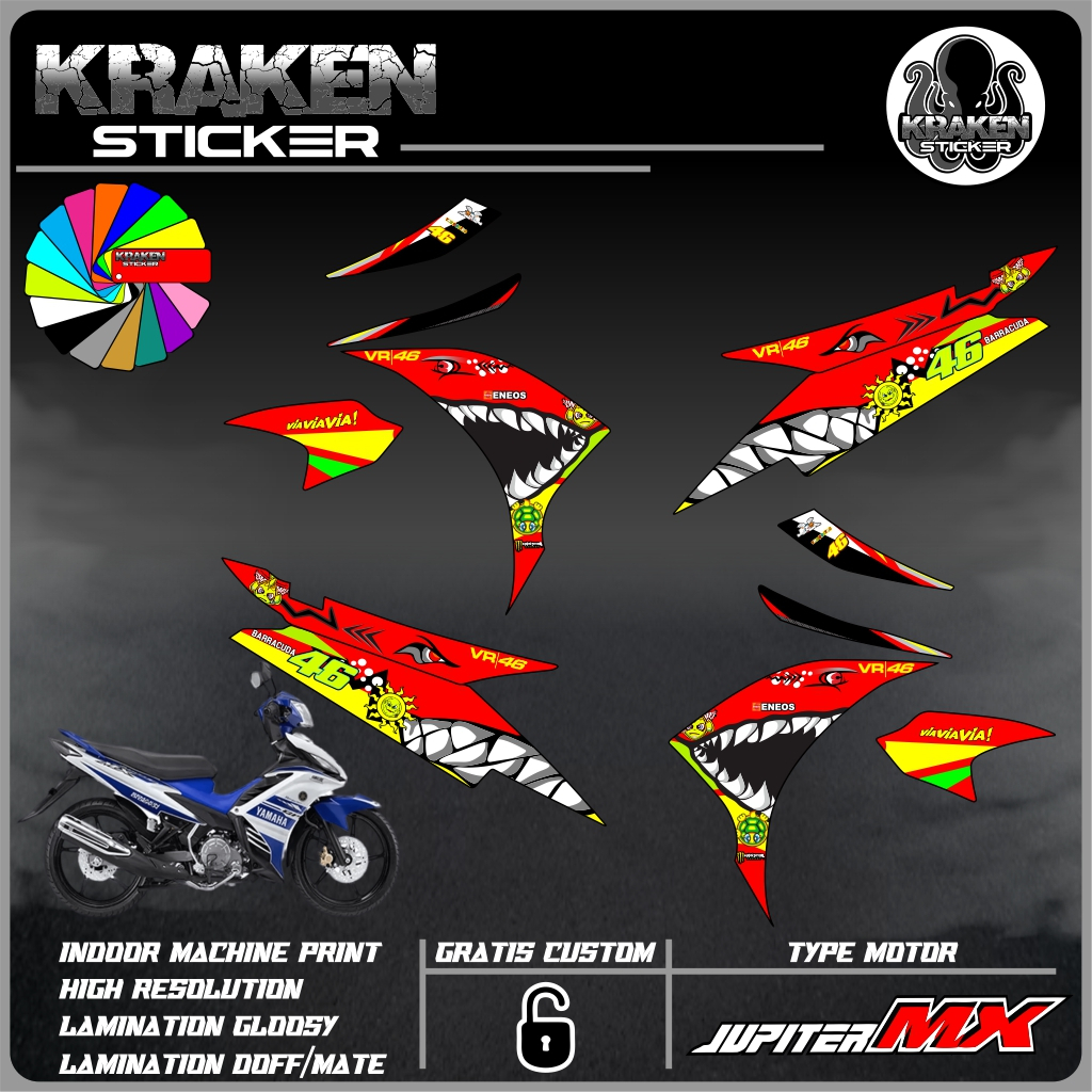 STRIPING STICKER JUPITER MX 135 NEW STIKER JUPITER MX 135 NEW STICKER LIS LIST YAMAHA JUPITER MX 135
