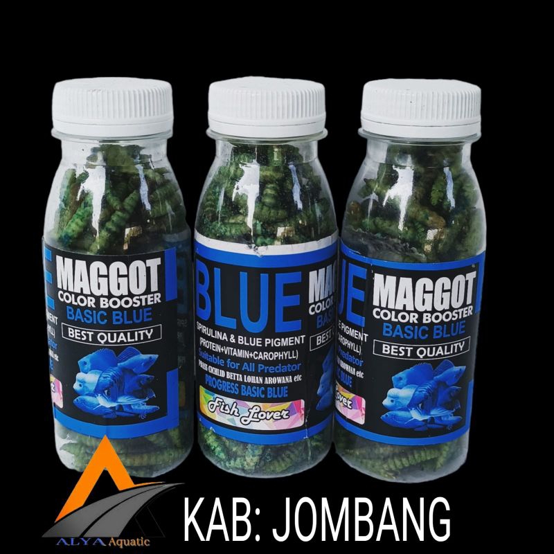 BLUE MAGGOT COLOUR BOOSTER/MAGGOT FISH LOVERS BOTOLAN 15 GRAM pakan ikan chana dan predator lainnya 