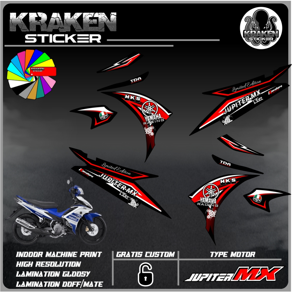STRIPING STICKER JUPITER MX 135 NEW STIKER JUPITER MX 135 NEW STICKER LIS LIST YAMAHA JUPITER MX 135