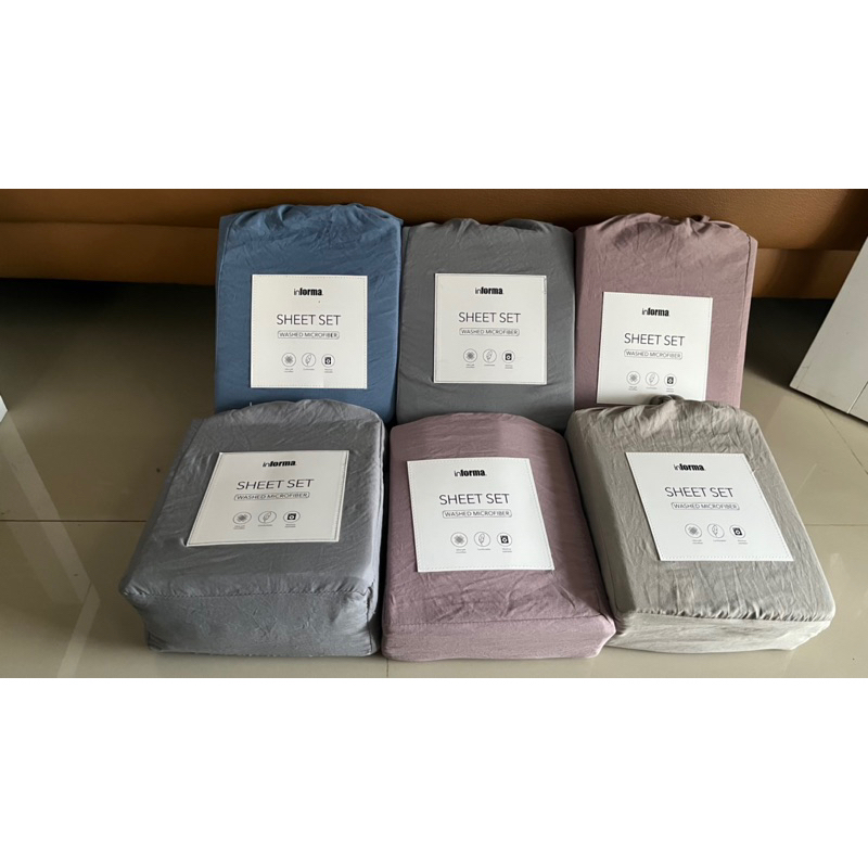 Seprai set informa / sprei informa washed sheet microfiber tinggi 30cm ukuran 160x200 TANPA BEDCOVER
