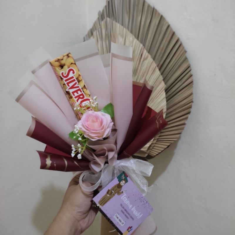 

single rose and chocolate