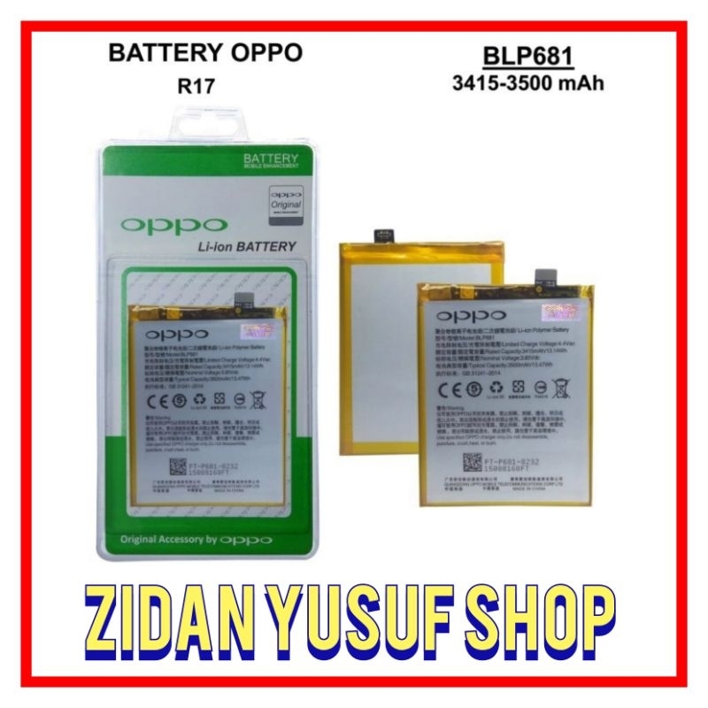 BATTERY BATRAI BATRE BATERAI OPPO F9 / F9 PRO / R17 BLP681 BATU HP