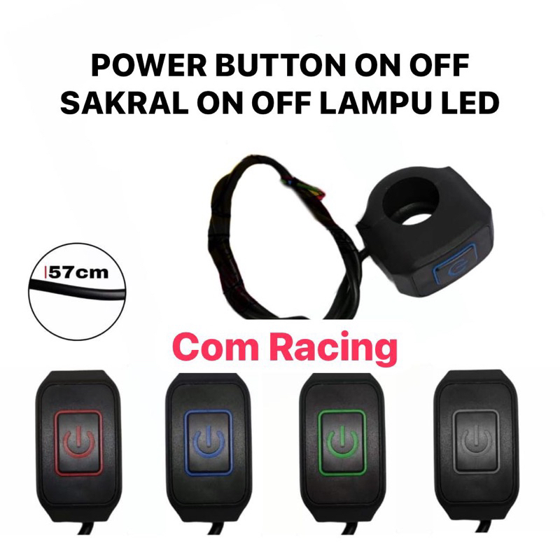 Saklar On Off Motor Lampu Led Power Button On Off / Saklar Di Stang Motor Nmax Pcx Adv Ninja Vixion 
