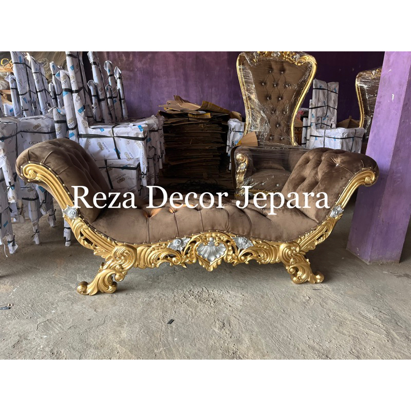 sofa stoll ukir / stoll ukir mewah / bangku stoll ukir / sofa ukir mewah