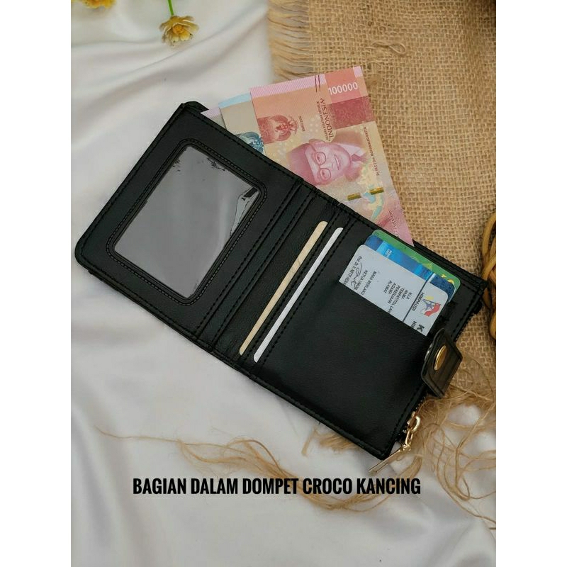 Dompet lipat wanita croco mini genie dompet ara