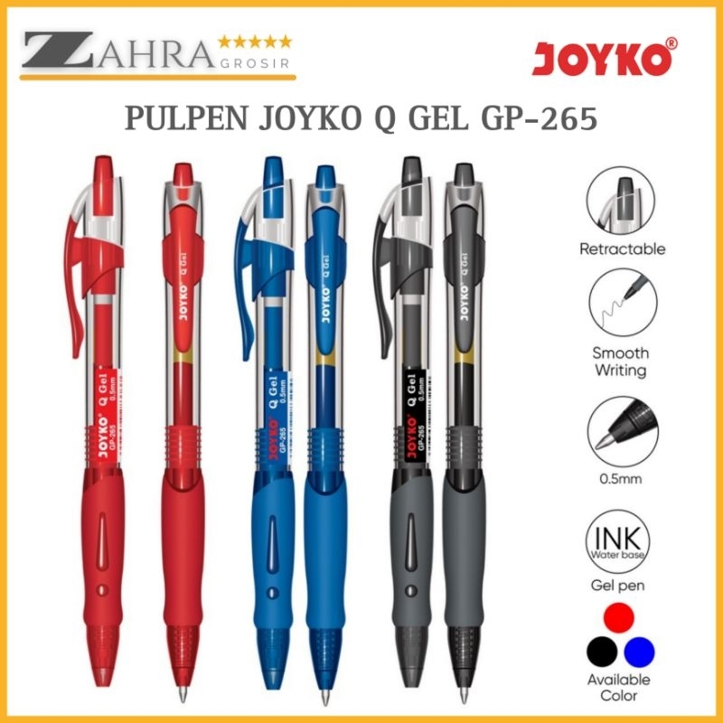 

Pulpen Pena Joyko Original GP-265 Q Gel 0.5 mm Bullet Tip Retractable