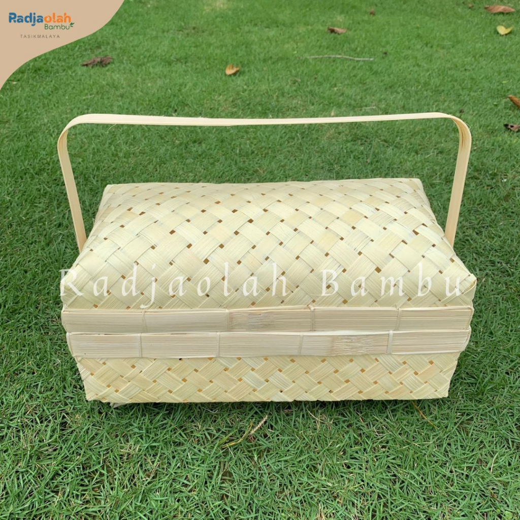 besek kaki/sokase bambu jinjing ukuran 30X15cm / Tempat makanan / wadah makanan / wadah snack / wada