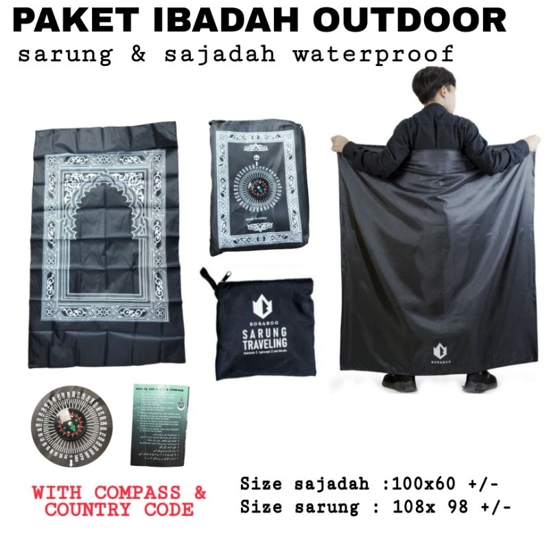 Paket Sajadah Dan Sarung Outdoor Include Compas