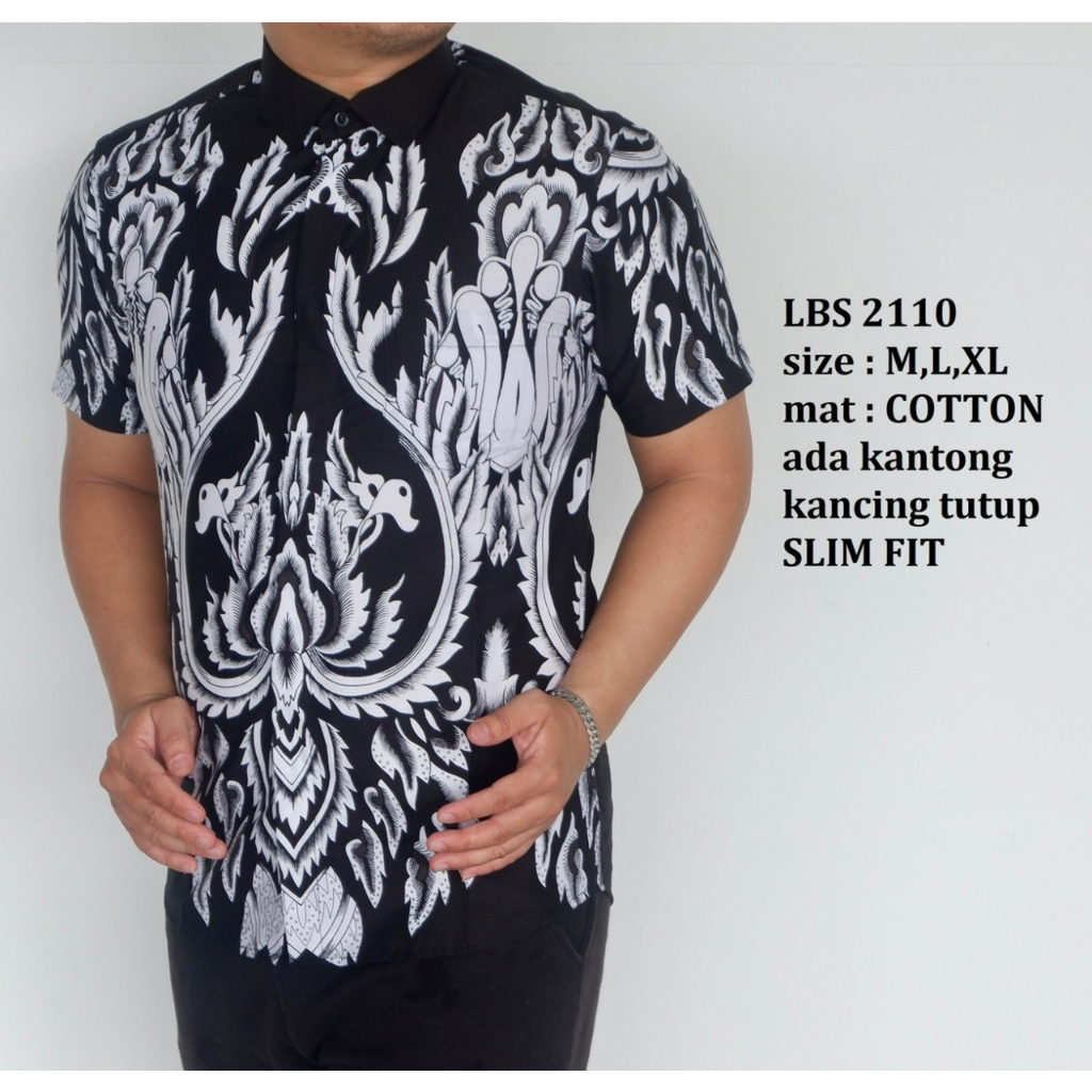 KEMEJA BATIK PRIA SLIM FIT BAJU BATIK PRIA SLIM FIT PREMIUM LBS2110