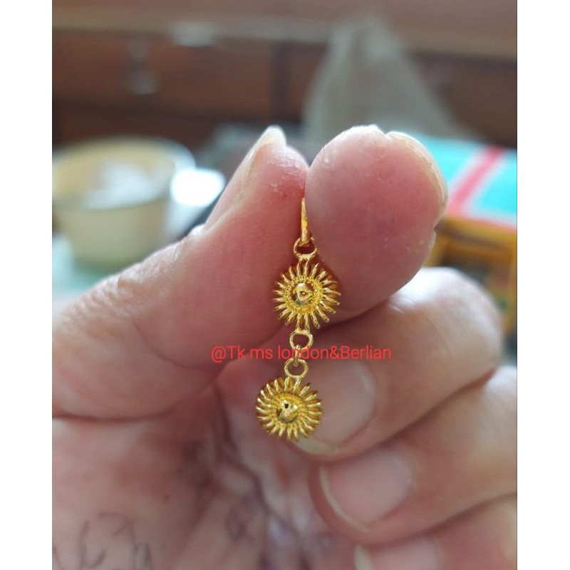 Acc Liontin Bunga Emas 24K. Kadar 999,9%.
