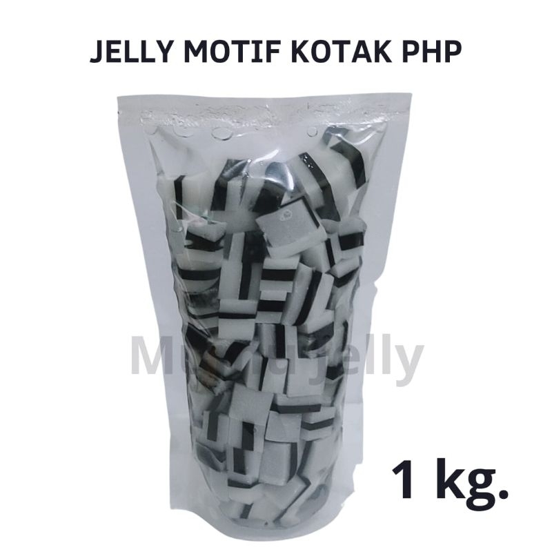 

Jelly Motif Kotak Putih Hitam Putih/PHP UK 1kg