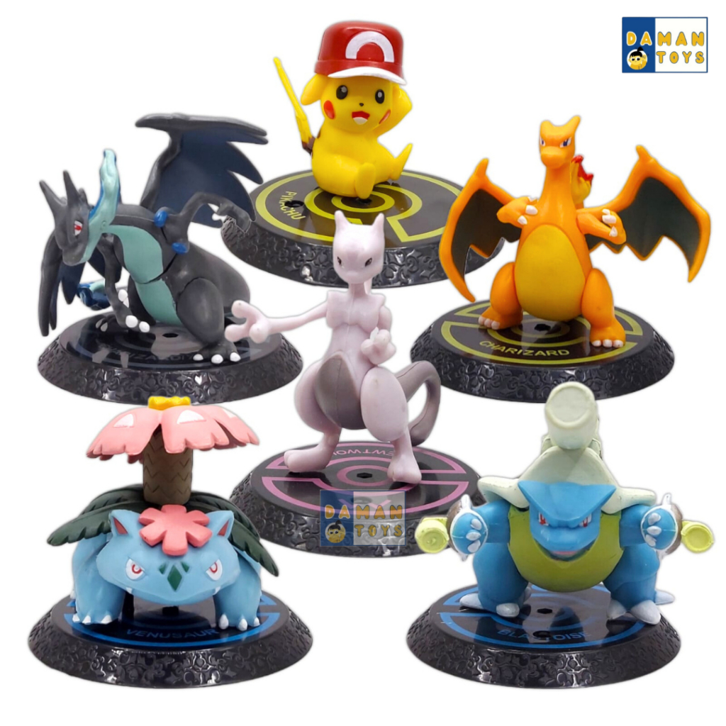 Mainan Action Figure Pokemon Legendaris Charizard Mewtwo Venusaur Blastoise