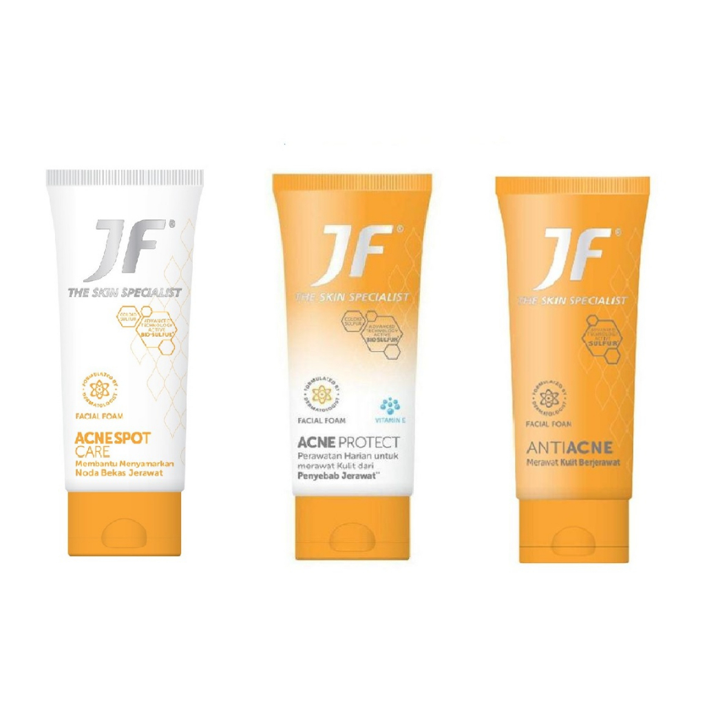 ☘️ CHAROZA ☘️ JF Sulfur Facial Foam Anti Acne | Acne Protect | Acne Spot Care | Face Wash