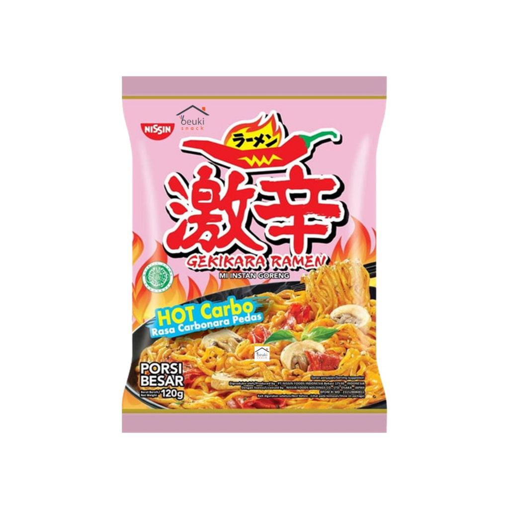 

Nissin Gekikara Besar Hot Carbo Mie Ramen Goreng Instan Rasa Carbonara Pedas