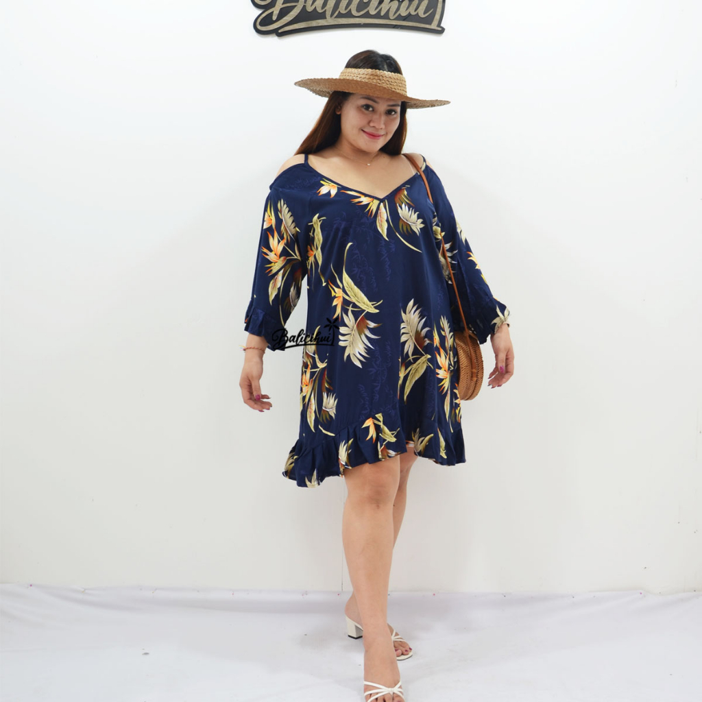 Balicihui Dress Jumbo Siana Plus Size Dress Dress Wanita Dress Jumbo Wanita Dress XXL  3XL