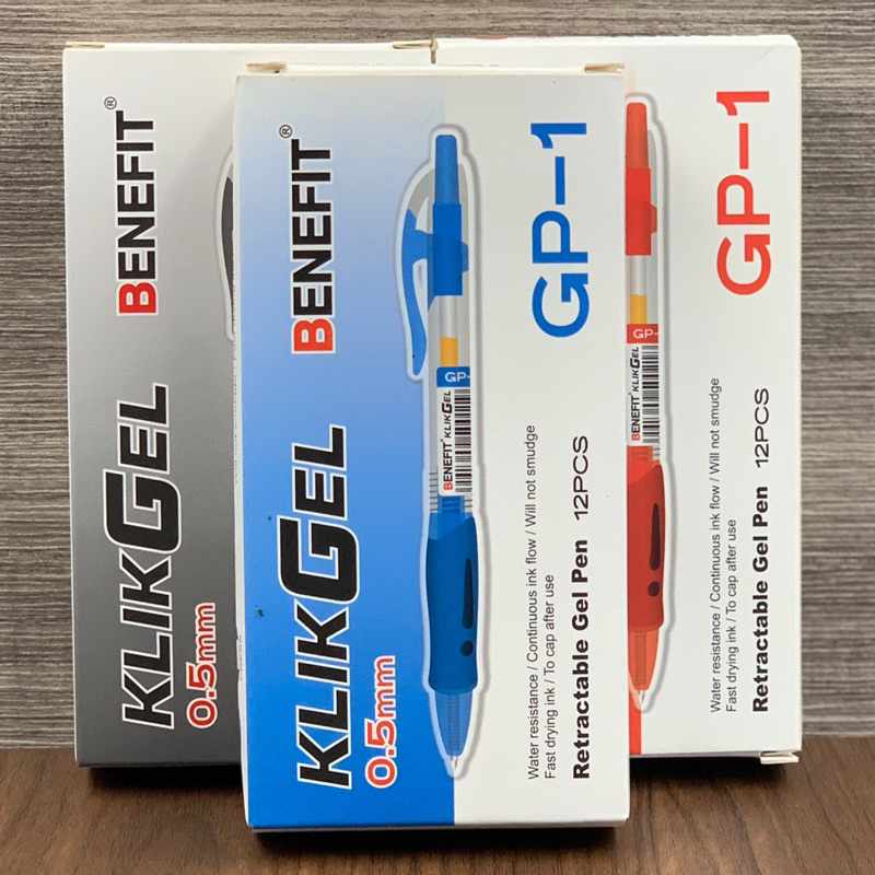 

Pulpen Klikgel BENEFIT GP-1 isi 12pcs